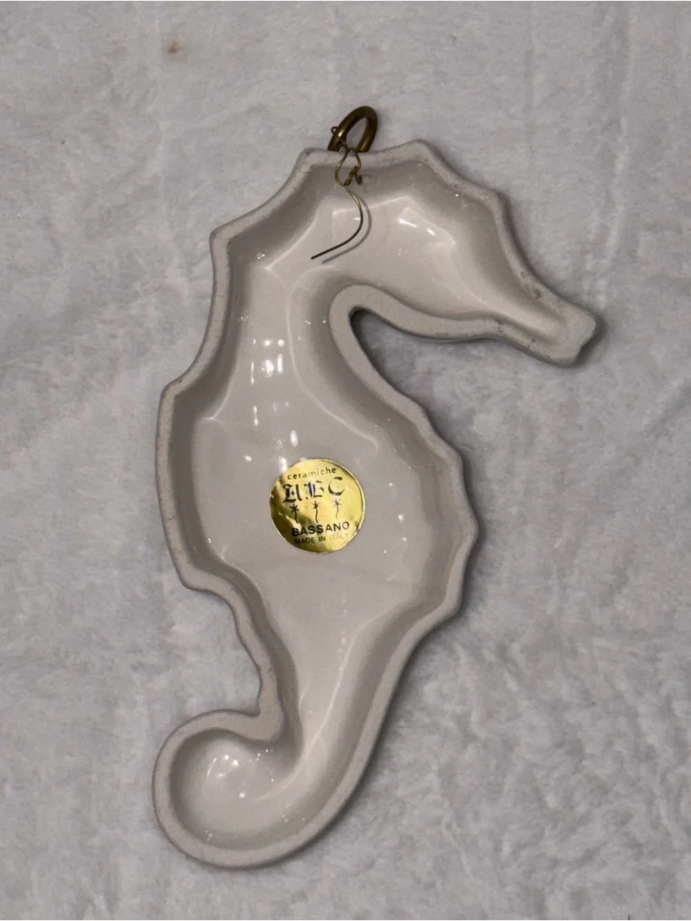 Vintage Set of 5 Bassano Ceramic Sea Life Wall Plaques Made In Italy. Farmhouse